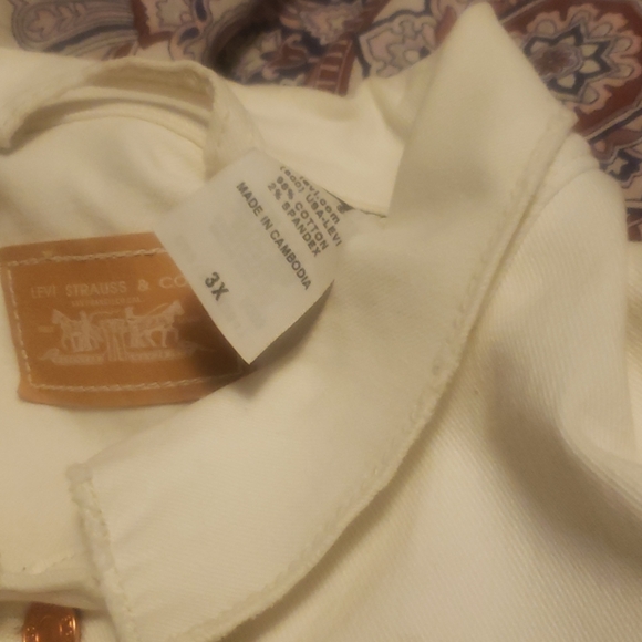 3X Used white vintage Levi Jacket - Picture 3 of 7